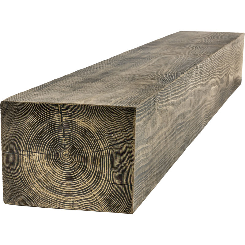 Manteau de cheminée en faux bois Heritage Timber, Smokey Brown, H 7,5 po x l 60 po x P 9,5 po