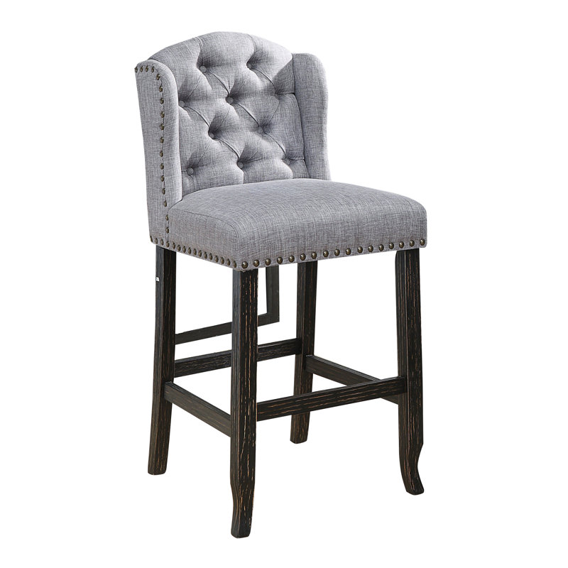 Tabouret court 19 po Layla-Jayne, Gris clair