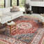 Tapis floral en faux agneau doux Boho-1205033855