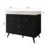 Meuble-lavabo autoportant moderne de 36 po avec plateau en pierre frittée, lavabo en céramique et rangement intelligent-130843040