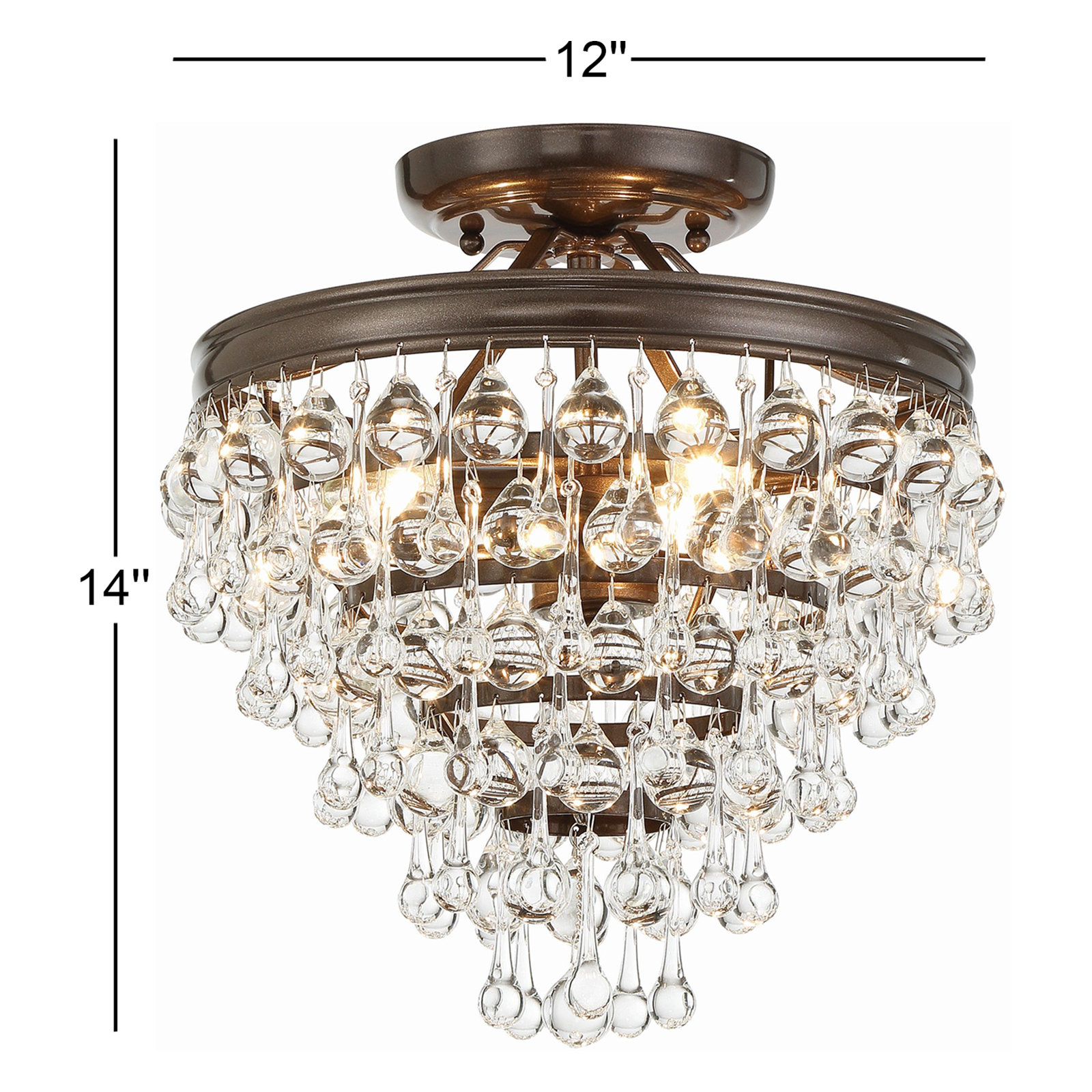 Stoneham 3-Light Semi Flush Mount