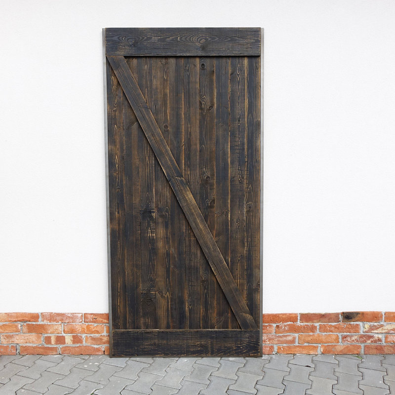 Lesniak Solid Pine Sliding Door