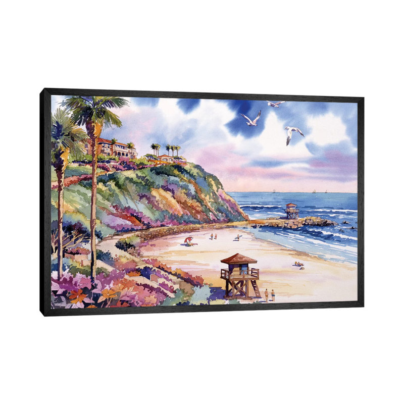Salt Creek Beach by Bill Drysdale - Painting on Canvas, 66.04 cm H x 45.72 cm W, Black Framed