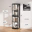 Display Cabinet with Glass Door, 4-Tier Curio Cabinet with 3 Color Lights-659907853