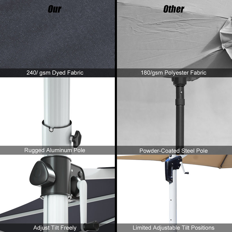 Minga 132'' Cantilever Umbrella