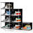 New 8 Pack Shoe Boxes Stackable, Large Shoe Storage Organizer With Lids,Drop Side Shoe Containers For Entryway,Sneaker Storage Fit Up To US Size 13 For Men/Women(13’’X 10.6”X 8.3”)