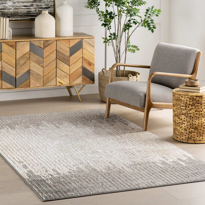  Tapis intérieur / extérieur abstrait Wynna, Rectangle 4pi x 6 pi