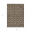 Tapis d'intérieur lavable à motif floral brun et ivoire 5 pi x 8 pi