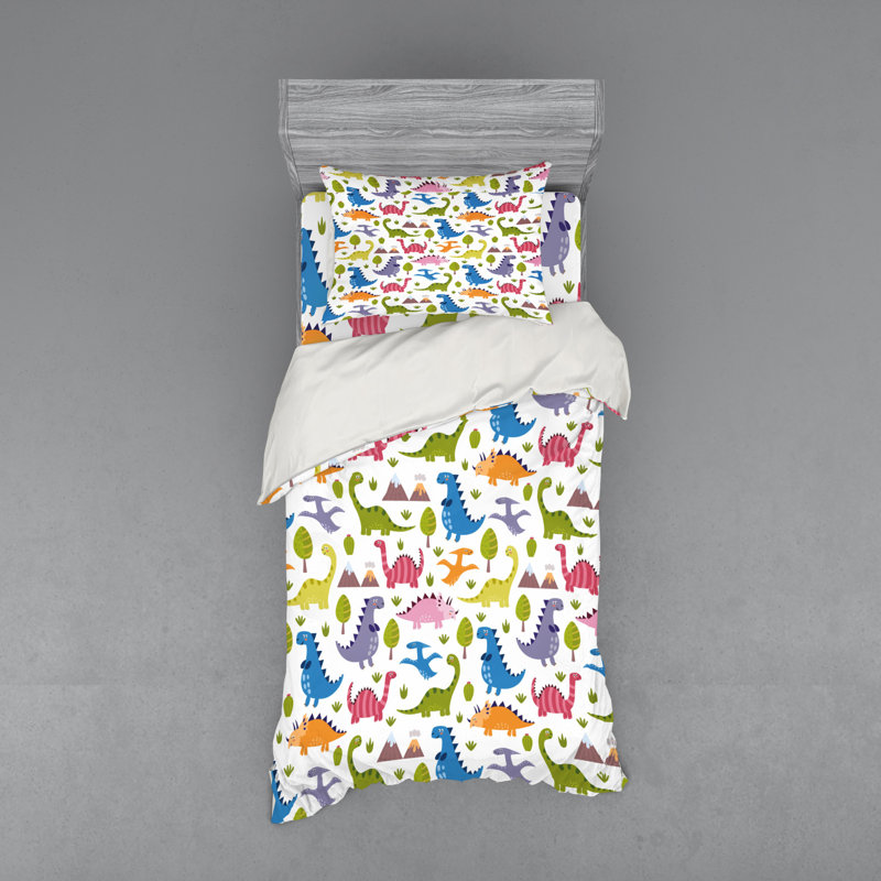 Ensemble de housse de couette Dino, Housse de couette simple TG + 2 articles suppléme
