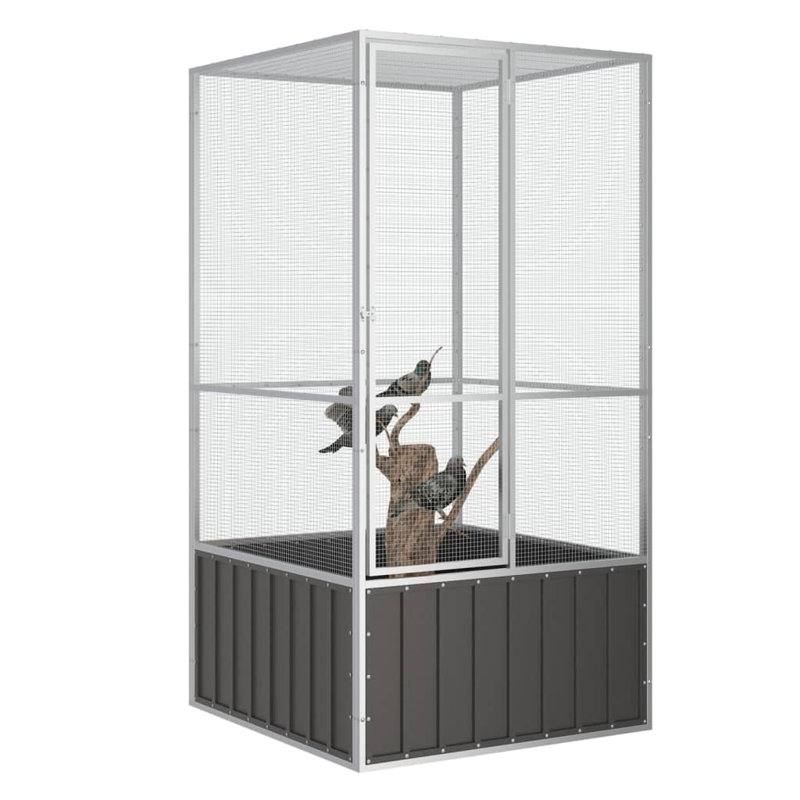Bicester Bird Hutch, 211.5cm H x 111cm W x 107cm D., Anthracite