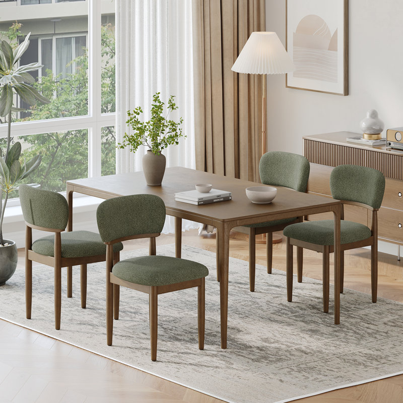 49 cm H Fabric Side Chair, Green