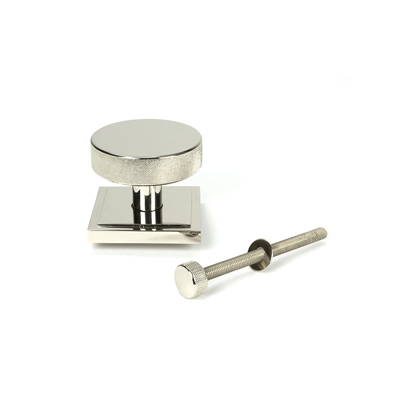Brompton Single Dummy Door Knob , Polished Nickel