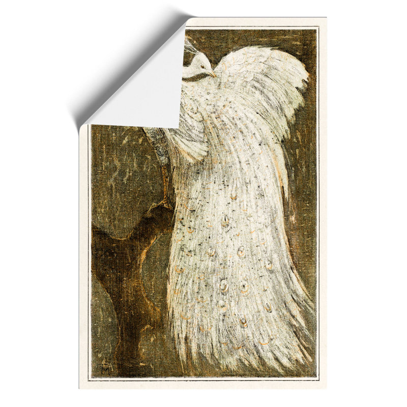 White Peacock by Theo van Hoytema - Frameless Print, 42cm H x 30cm W x 0.1cm D