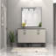 Miroir mural 36 po x 36 po moderne en aluminium noir, pour salle de bain, salon, chambre à coucher, reflet tout autour, cadre de salle de bain surdimensionné facile à installer, monté, à l'épreuve, reflet tout autour