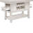 7Pc Counter Height Dining Set Antique White Finish Table With Storage Drawers Wine-Rack Shelves 6X Chairs Upholstered Seat Furniture-660732734