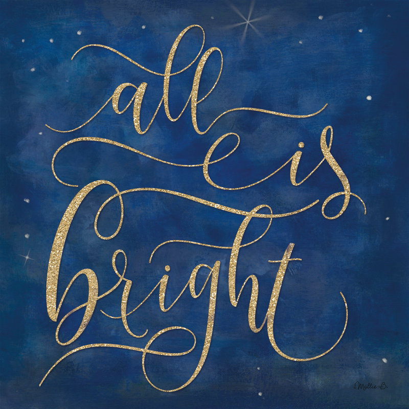 «All Is Bright On Canvas» par Mary Ann June, reproduction, H 20 po x l 20 po x P 1,25 po
