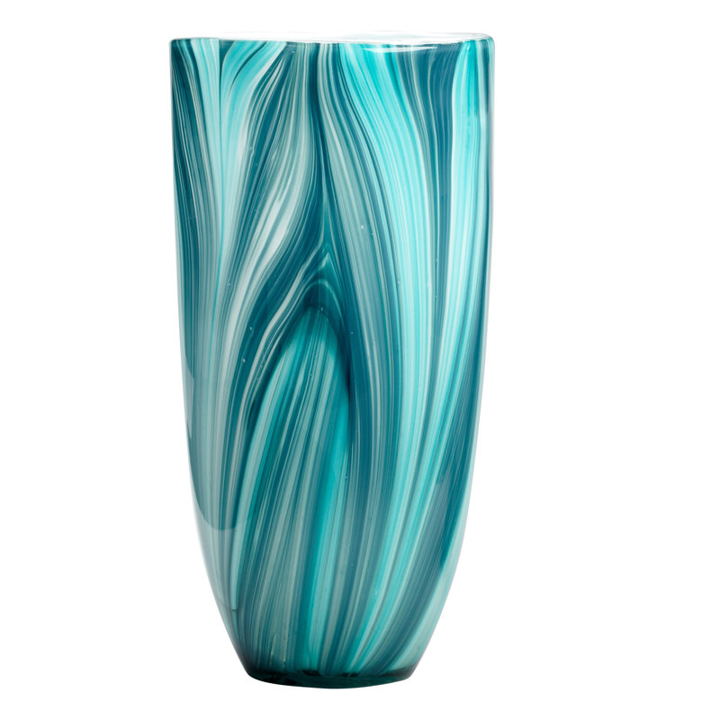 Turin Ceramic / Porcelain Table Vase, 12" H x 6" W x 6" D