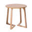 Table de bout ronde 24 po, canapé de style Mid-Century moderne avec pieds en forme de V, petite table basse pour petit salon, table de chevet pour chambre à coucher, naturel