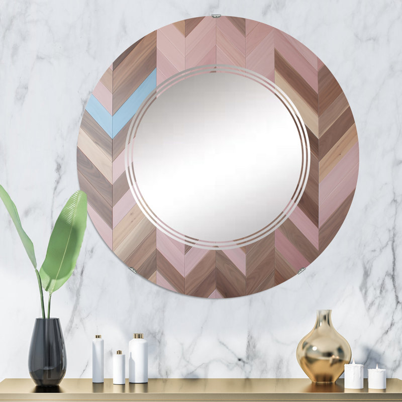 Belcherry - Miroir mural moderne rond, 32 po x 32 po