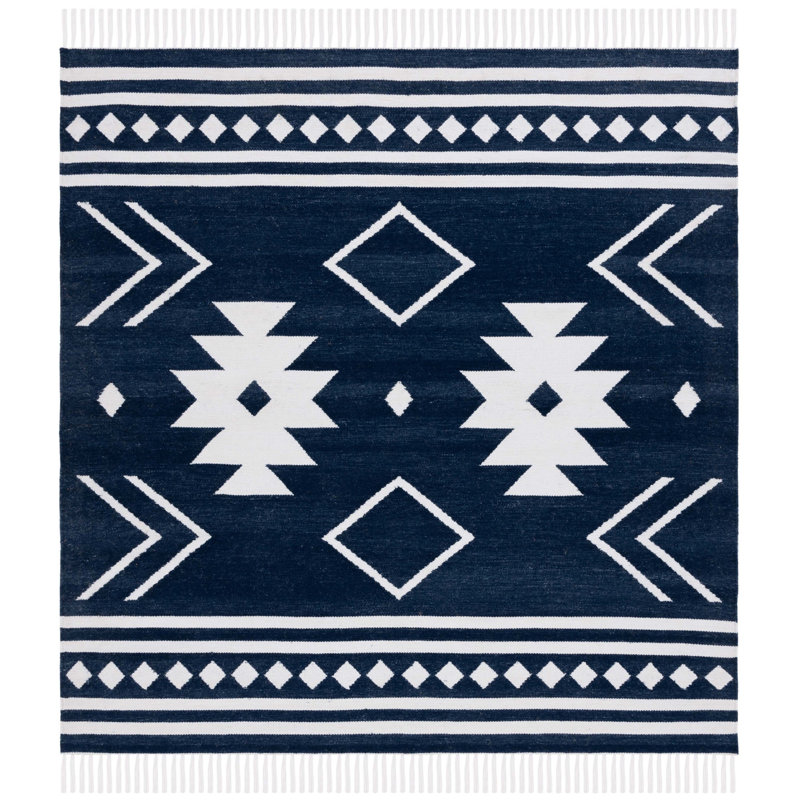 Tapis en polypropylène tissé à plat Brightynn, Carré 7 pi