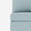 Chaise longue longue Mid-Century moderne avec rangement, tissu chenille bleu antique pour causeuse de salon et de chambre à coucher