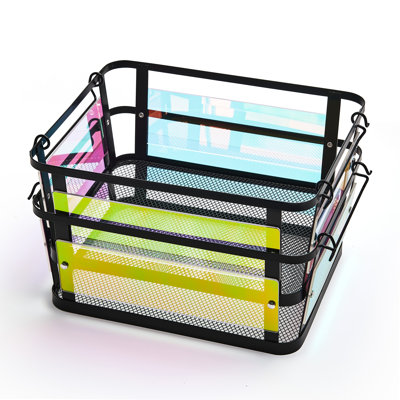 Gourmet Basics by Mikasa Ava Stacking Iron And Acrylic Basket