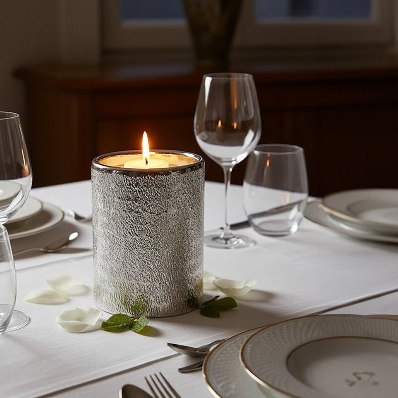 Phoebe Metal Tabletop Votive Holder, 16cm H x 11cm W x 11cm D