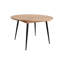 Eleta Round Solid Wood Top Metal Base Dining Table