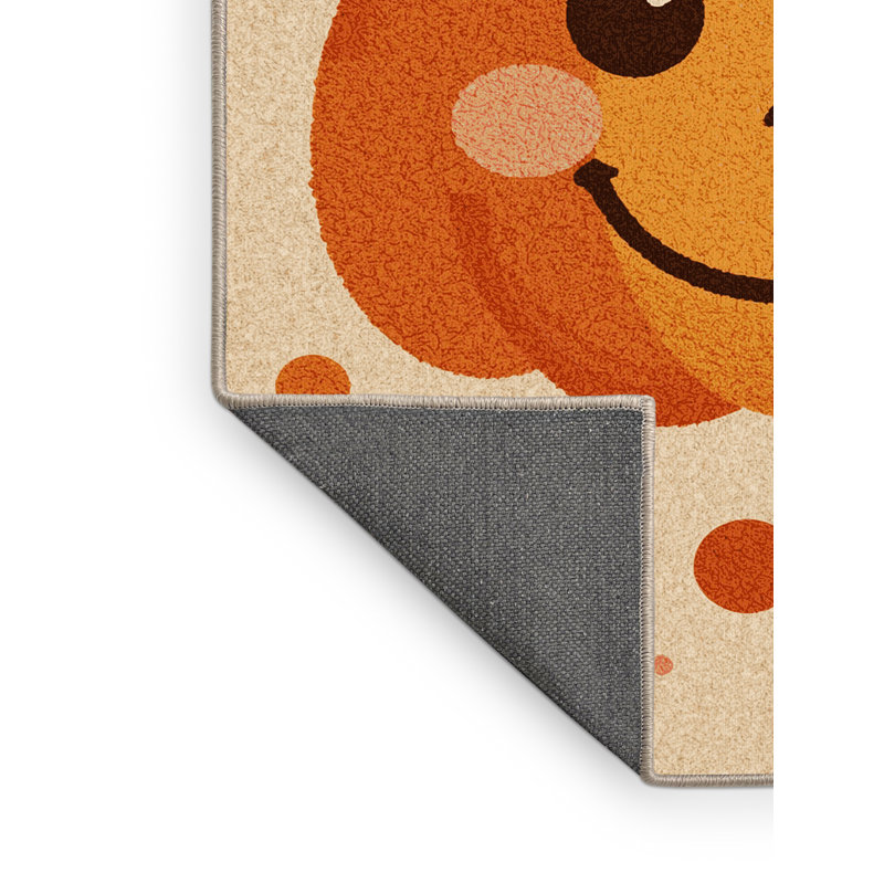 Soft Plush Feuerstein Thanksgiving Modern & Contemporary Abstract Area Rug in Brown – Beige Binding, 5x7