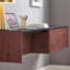 Bureau mural avec armoire et tablette Modway Kinetic-88459750-88459749