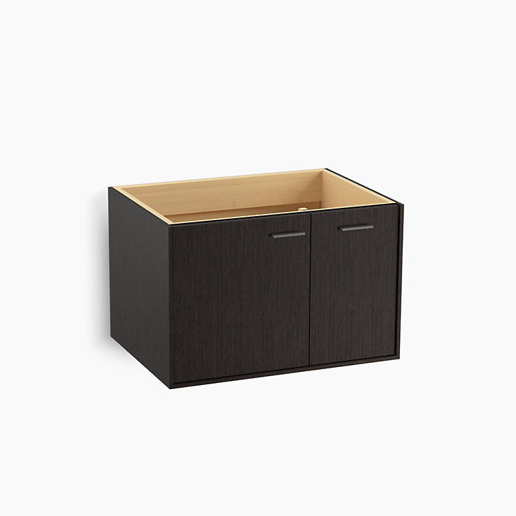 Base de meuble-lavabo en jute de 30 po seulement avec 1 porte et 1 tiroir à gauche, Satin chêne