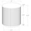 Ensemble de 3 tables basses rondes en marbre blanc-1508754140