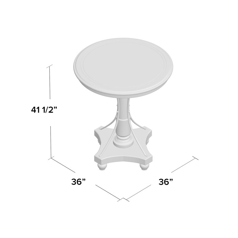 Brooksby Mahogany Round Dining Table with Brass Stretchers