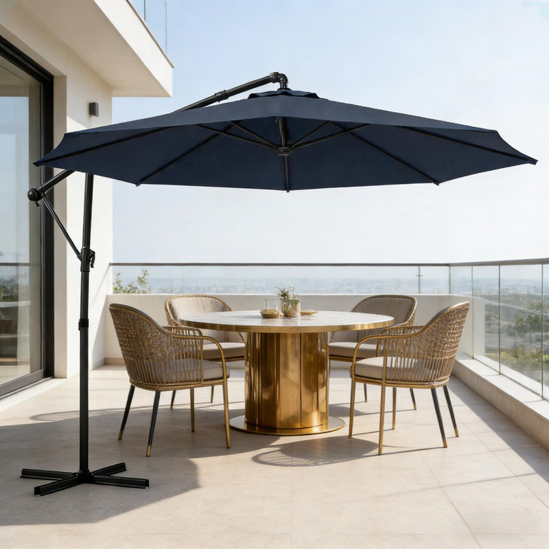 Parasol suspendu d'extérieur suspendu, parasol de patio, Marine