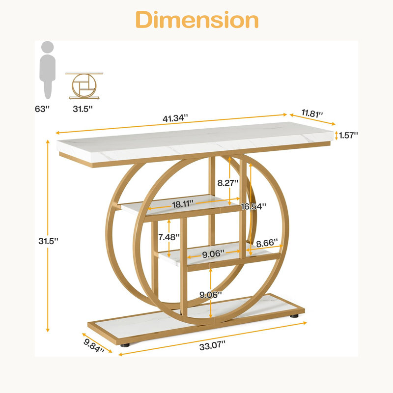 Table console 41,3 po