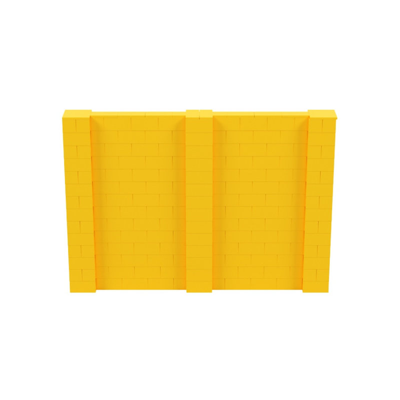 Ensemble mural de blocs géants 7 'T, H 84 po x l 132 po x P 12 po, Jaune
