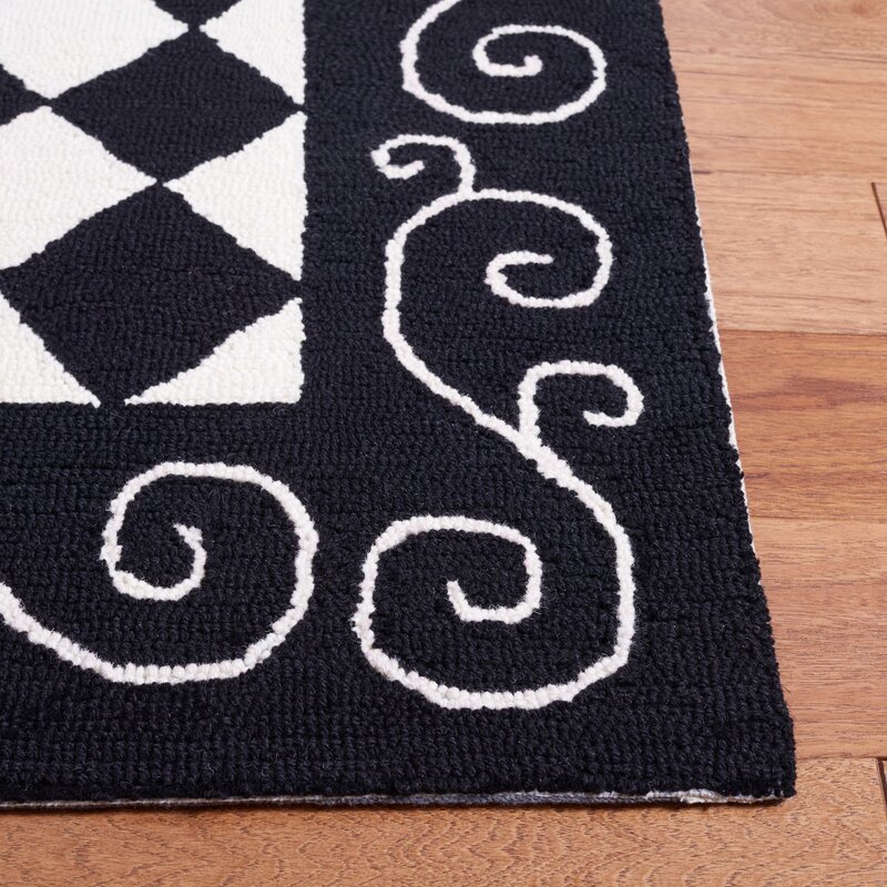 Fleur De Lis Living Brayton Hand Hooked Wool Geometric Rug & Reviews ...