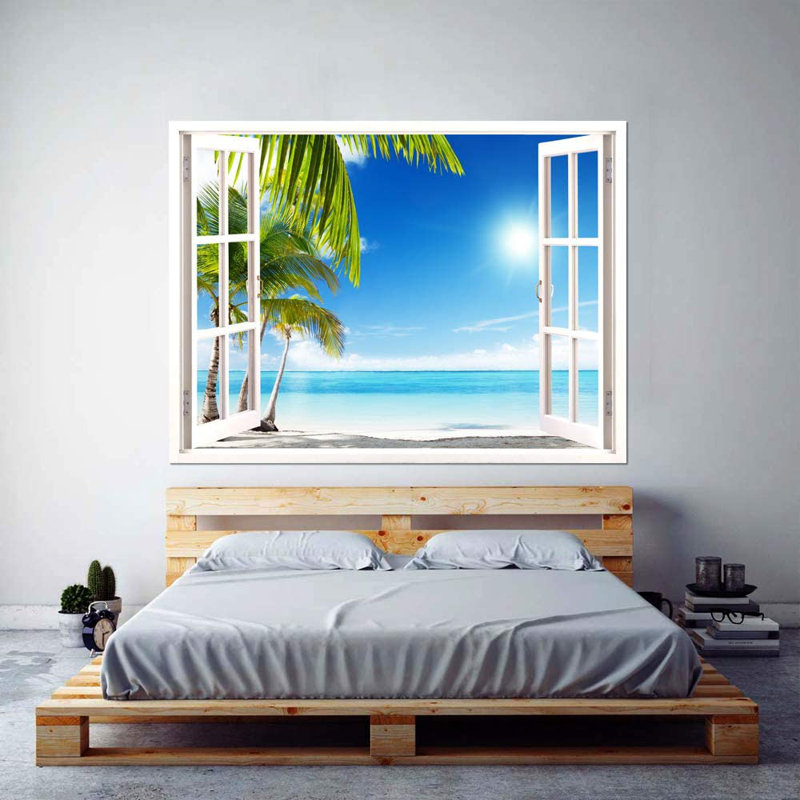 Window White Scenery Peel & Stick Border, 32" L x 24" W