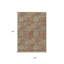 Tapis intérieur lavable à pois taupe et sauge 3 pi x 5 pi brun