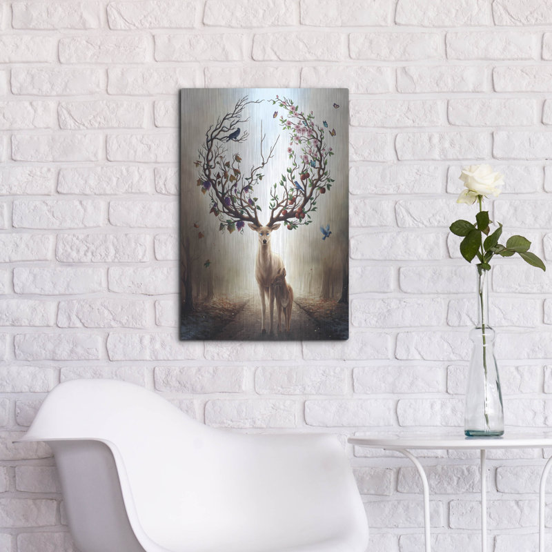 "Seasons" par JoJoes, art sur métal, H 24 po x l 16 po