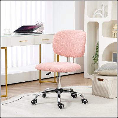 Chaise de bureau avec revêtement en lin, pivotant, hauteur réglable, roulettes