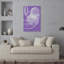 Soft Purple Flow Abstract Contemporary Modern Wall Art Print 1 Piece Wrapped Canvas Wall Art-2081192833