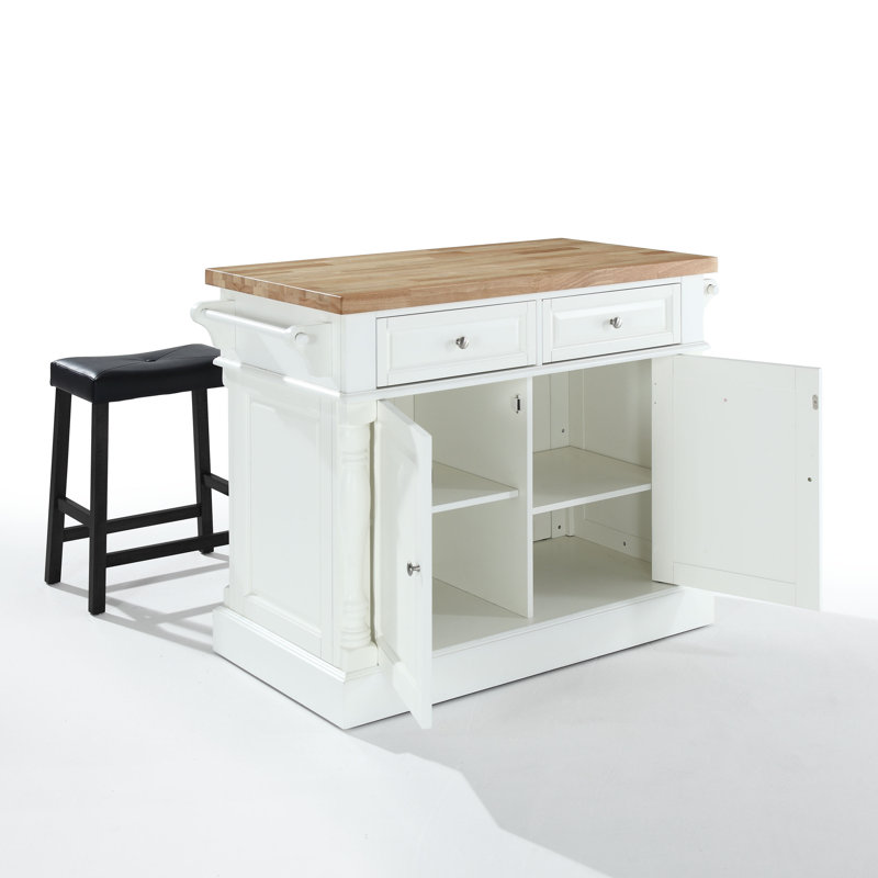 Ensemble d'îlot de cuisine 47,75 po Diamondback, Blanc