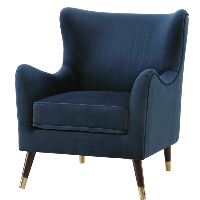 Velvet Armchair, Blue