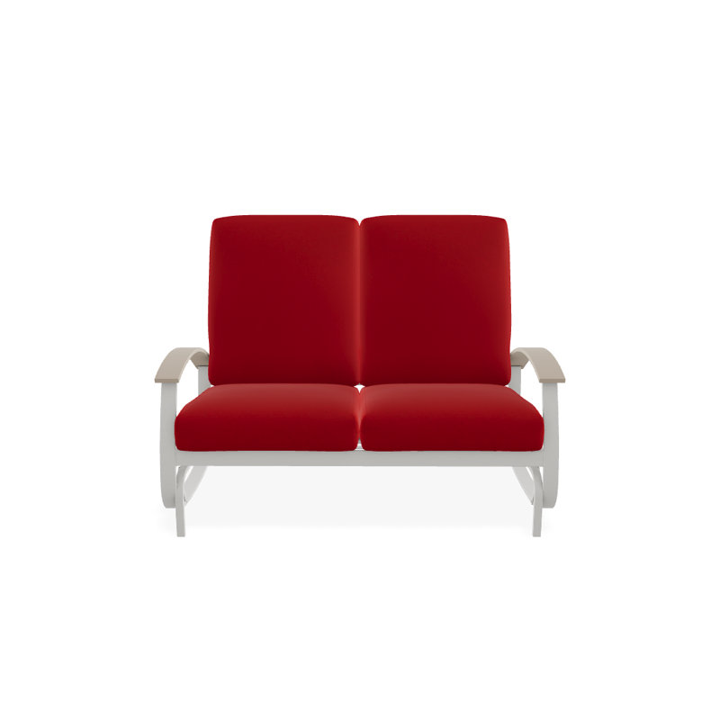 Banc oscillant avec coussins Askar, Rouge 1A, Désert P60, Neige texturée