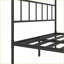 Base de lit plateforme en métal avec tête de lit Pied de lit - Aucun sommier requis, silencieux, rangement sous le lit, noir pour la chambre principale