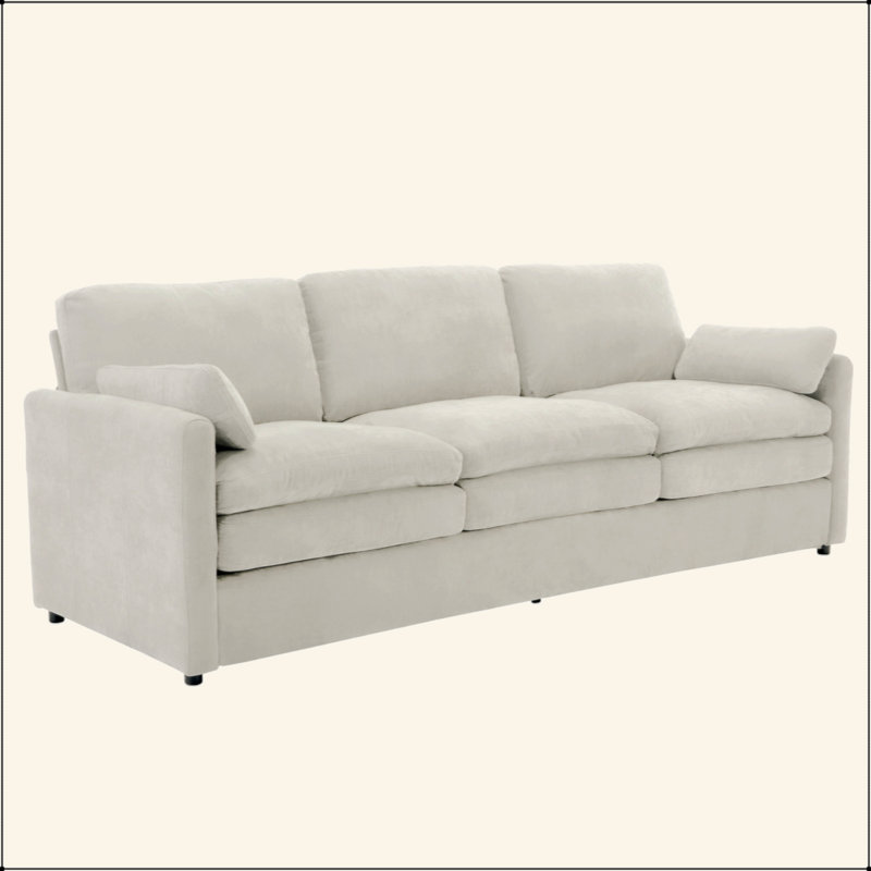 89 po Cozy rembourré 3 places surdimensionné Canapé 3 places surdimensionné Canapé à 2 places Coussin moelleux pour le salon
