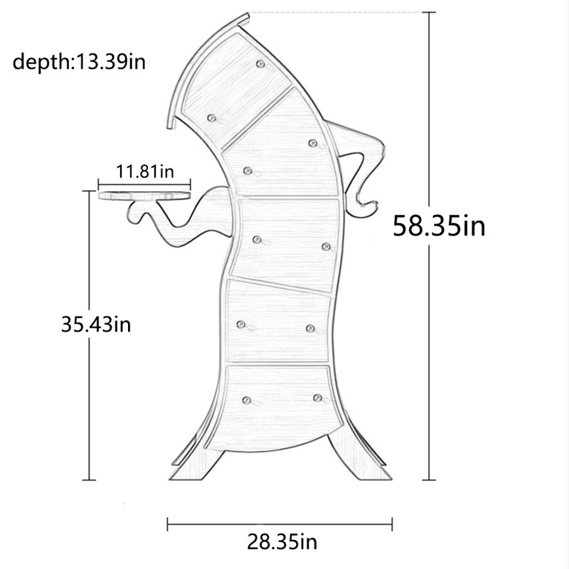 Solid wood lockers with crooked necks