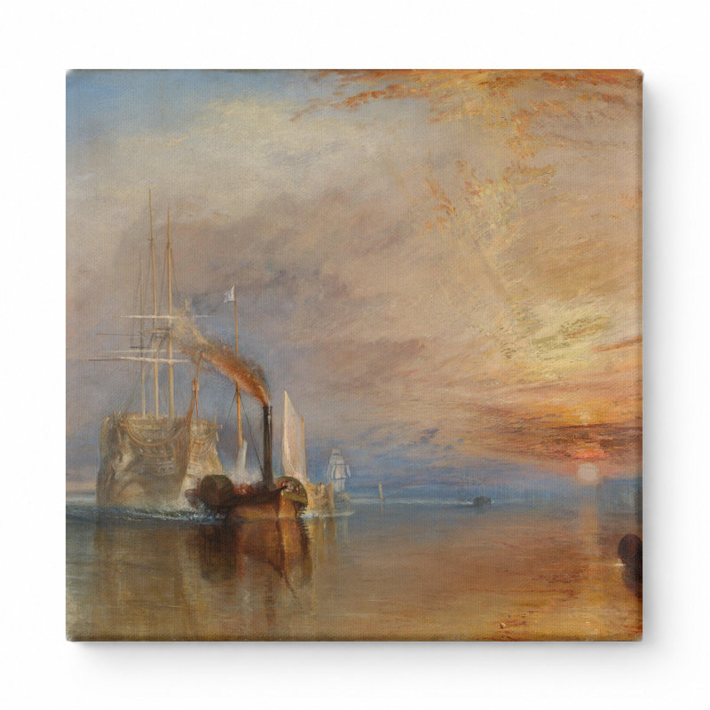 The Fighting Temeraire (1839) - Art mural carré sur toile, 32" W x 32" H