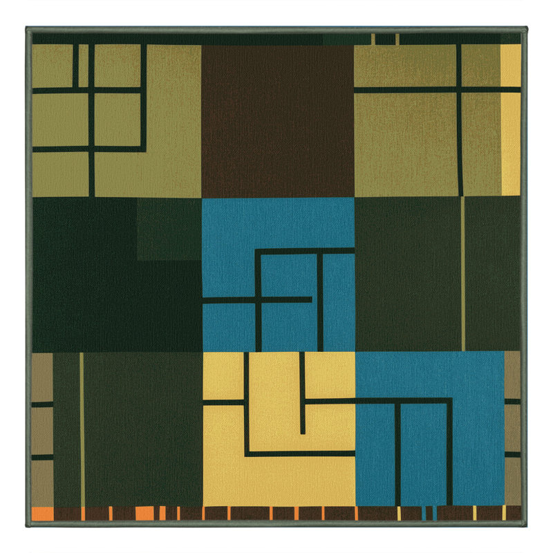 Tapis à motif de pics, Carré 4 pi